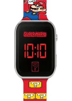 Super Mario Red Printed Strap LED Watch