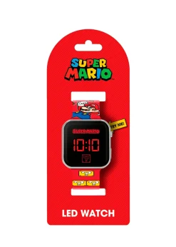 Super Mario Red Printed Strap LED Watch