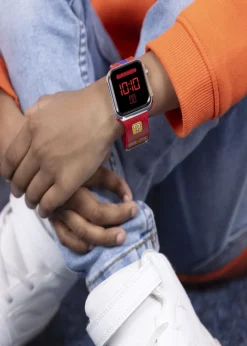 Super Mario Red Printed Strap LED Watch