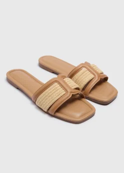 Tan Crafted Mule Slider