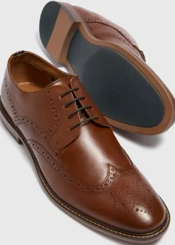 Tan Leather Brogue Shoes