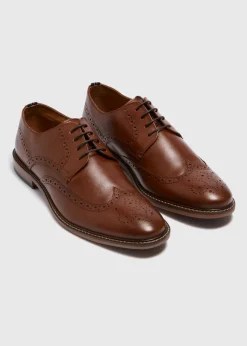 Tan Leather Brogue Shoes