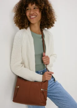 Tan Slouch Cross Body Bag