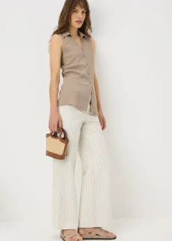 Taupe Co Ord Textured Waistcoat
