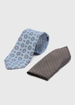 Taylor & Wright 2 Pack Blue Geo Textured Ties