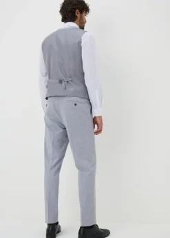 Taylor & Wright Azure Grey Melange Tailored Trousers