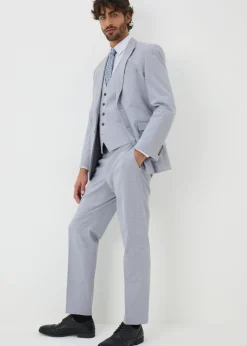 Taylor & Wright Azure Grey Melange Tailored Trousers