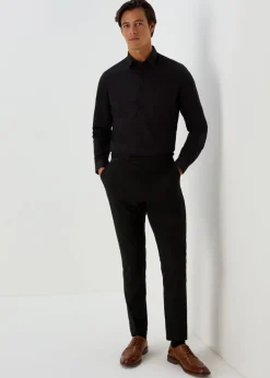 Taylor & Wright Black Easy Care Slim Fit Shirt