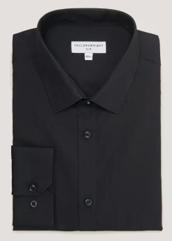 Taylor & Wright Black Easy Care Slim Fit Shirt