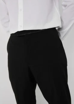 Taylor & Wright Black Tailored Fit Dinner Suit Trousers