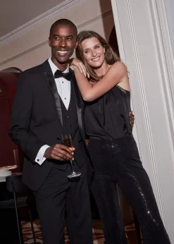 Taylor & Wright Black Tailored Fit Dinner Suit Jacket