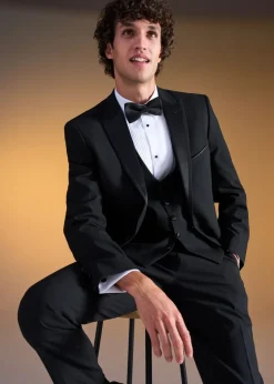 Taylor & Wright Black Tailored Fit Dinner Suit Jacket