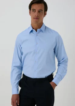 Taylor & Wright Blue Regular Fit Cotton Shirt