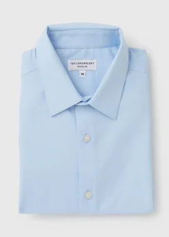 Taylor & Wright Blue Textured Regular Fit Shirt