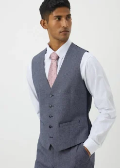 Taylor & Wright Carlo Italian Blue Denim Tailored Waistcoat