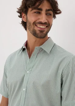 Taylor & Wright Green Check Short Sleeve Shirt