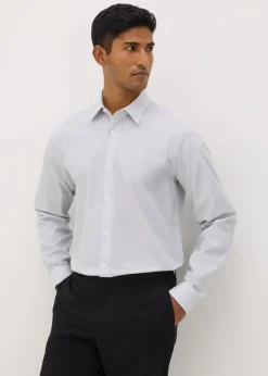 Taylor & Wright Grey Herringbone Regular Fit Shirt