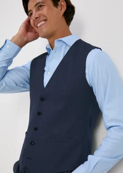Taylor & Wright Lennon Blue Slim Fit Waistcoat