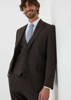 Taylor & Wright Menton Brown Twill Relaxed Fit Suit Jacket