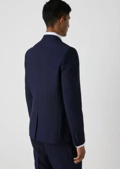 Taylor & Wright Navy Panama Skinny Suit Jacket