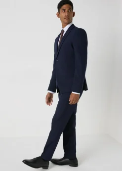 Taylor & Wright Navy Panama Skinny Suit Jacket
