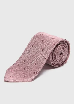 Taylor & Wright Pink Geometric Pattern Tie