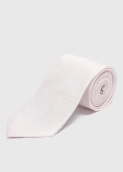 Taylor & Wright Pink Linen Look Tie