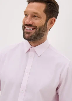 Taylor & Wright Pink Textured Regular Fit Shirt