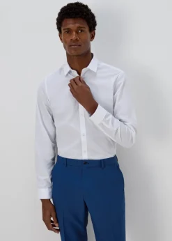 Taylor & Wright White Easy Care Slim Fit Shirt