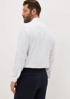 Taylor & Wright White Polka Dot Regular Fit Shirt