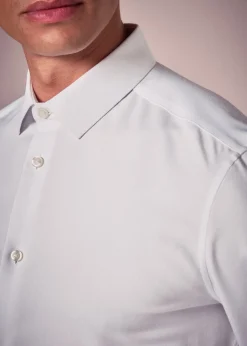Taylor & Wright White Slim Fit Twill Shirt