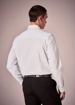 Taylor & Wright White Slim Fit Twill Shirt