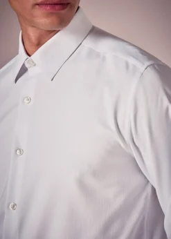 Taylor & Wright White Textured Regular Fit Shirt