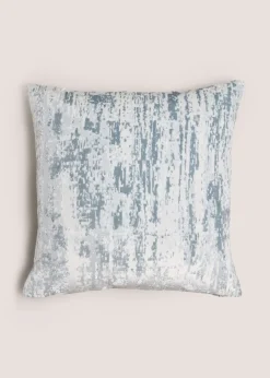 Teal Mottled Stripe Cushion