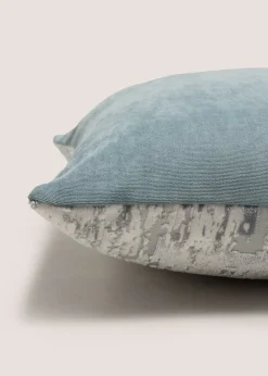 Teal Mottled Stripe Cushion