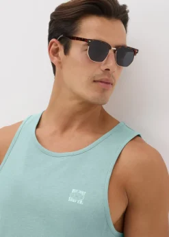 Teal Surf Ringer Vest