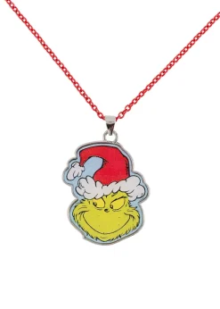 The Grinch green Pendant Necklace & Stud Earring Set