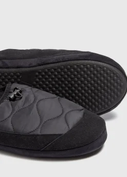 Thinsulate Black Quilted Slipper