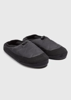 Thinsulate Black Quilted Slipper