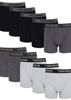 Threadbare Black 10 Pack A-Front Trunks