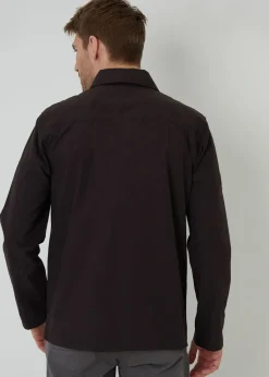 Threadbare Black Cotton Poplin Lightweight Collared Jacket