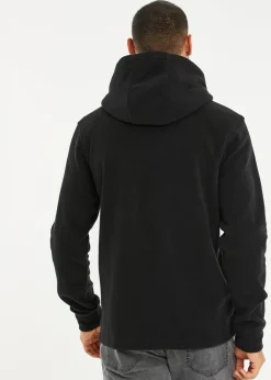 Threadbare Black Microfleece Overhead Hoodie