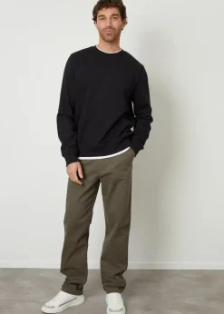 Threadbare Black Mock T-Shirt Crew Neck Sweatshirt