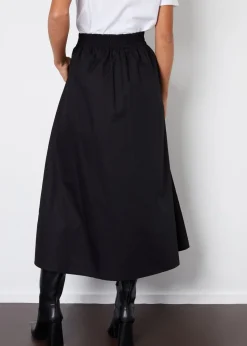 Threadbare Black Orkney Maxi Skirt with Pockets