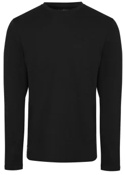 Threadbare Black 3-Pack Assorted Long Sleeve Cotton T Shirts