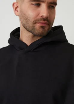 Threadbare Black Relaxed Fit Pullover Hoodie