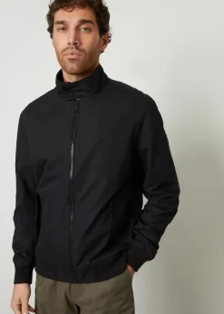 Threadbare Black Zip Up Harrington Style Jacket