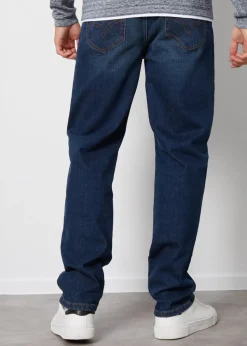 Threadbare Blue Straight Fit Jeans With Stretch
