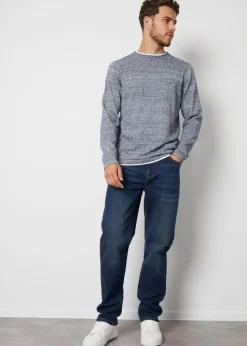 Threadbare Blue Straight Fit Jeans With Stretch