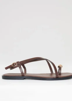 Threadbare Chocolate Back Strap Sandals